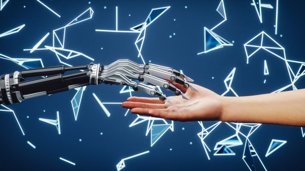 Arte representativa da inteligência artificial na indústria